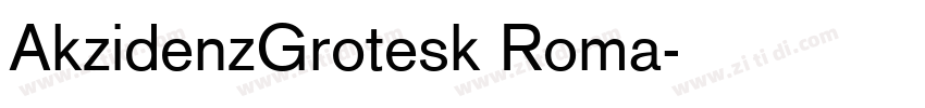 AkzidenzGrotesk Roma字体转换